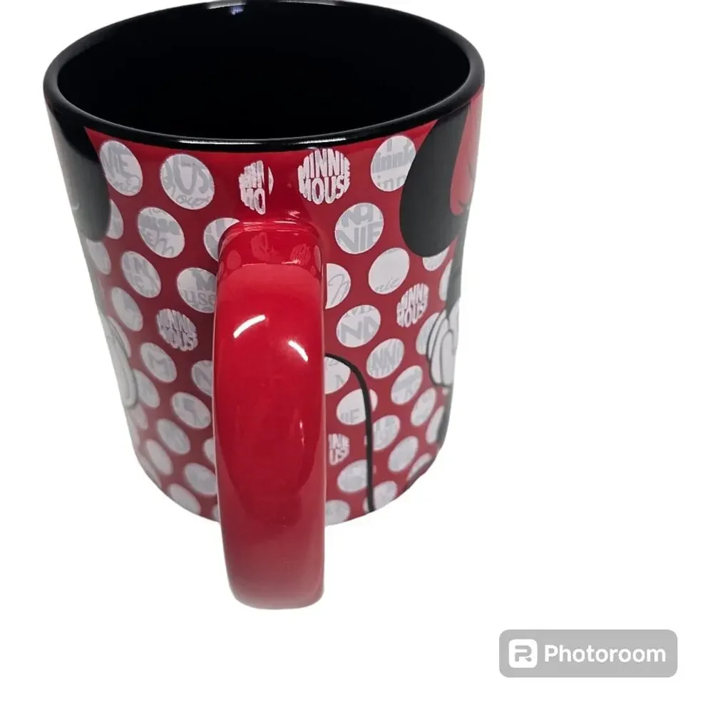 Disney Minnie Mouse Red White Polka Dots 20 Ounce Coffee Mug